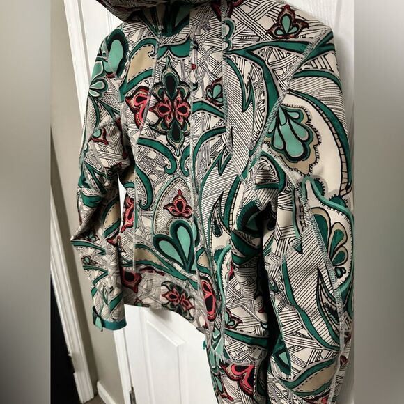 Koppen Attenda Biome Print Hooded Soft Shell Jacket Fleece Lining Small - Picture 10 of 10